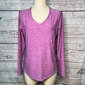 Duluth Trading Purple Small Armachillo Long Sleeve V Neck T‎ Shirt
